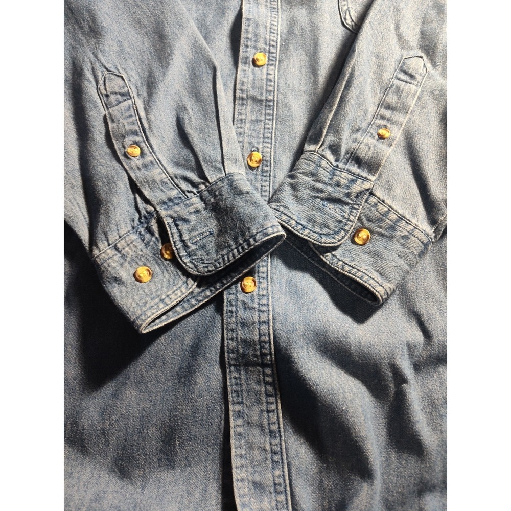 Pearl River Denim Western Pearl Snap XL Long Sleeve 1667 - Picture 2 of 7